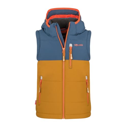 Trollkids Kids Narvik Vest XT 152, bronze/blue von Trollkids