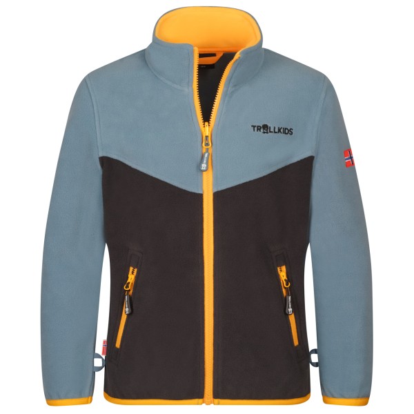 Trollkids - Kids Oppdal Jacket XT - Fleecejacke Gr 104 grau von Trollkids