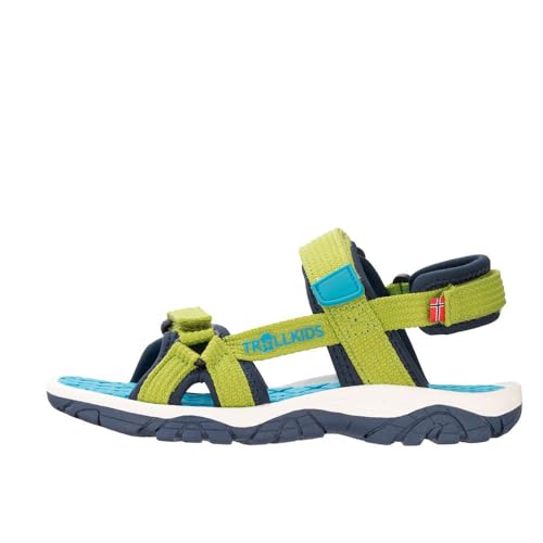 Trollkids Kids Oslofjord Sandal, 27/27 Kinder, kiwi/mystic blue von Trollkids