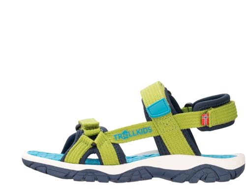 Trollkids Kids Oslofjord Sandal, 39/39 Kinder, kiwi/mystic blue von Trollkids