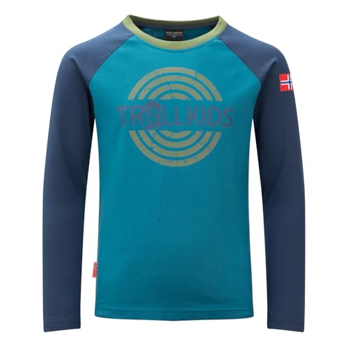 Trollkids Kids Preikestolen Longsleeve 176, Mystic Blue von Trollkids
