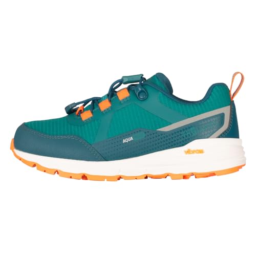 Trollkids Kids Skarvan Hiker Low XT 28, sea Green von Trollkids