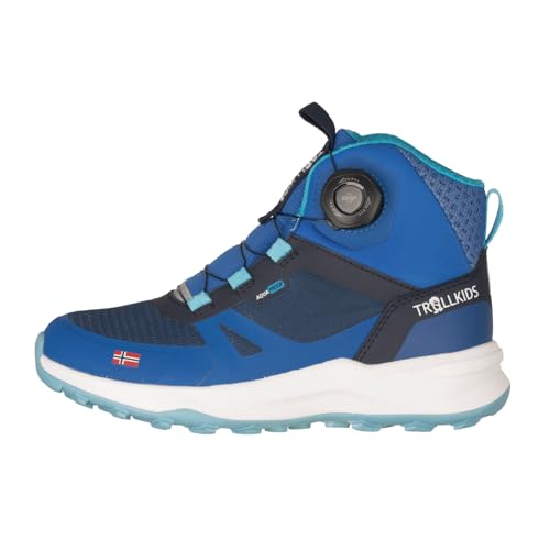 Trollkids Kids Trollfjord Hiker Mid XT 41, Harbor Blue/Aqua Haze von Trollkids