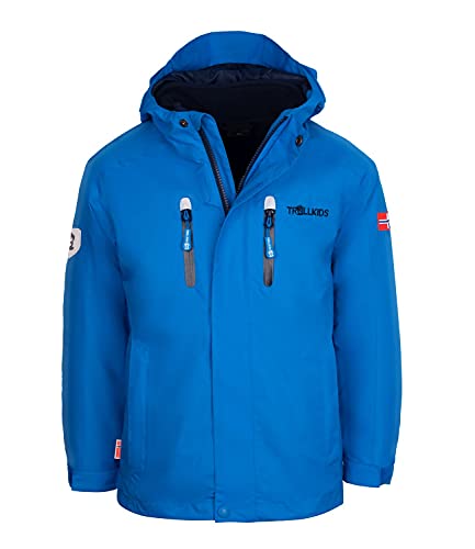 Trollkids Kinder 3in1 Jacke Myrdal PRO, Azurblau/Marineblau, Größe 128 von Trollkids