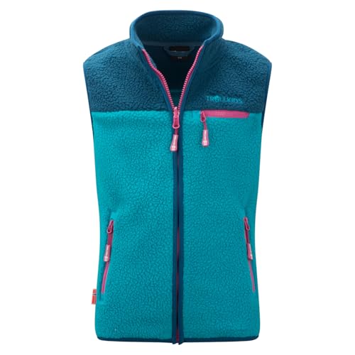 Trollkids Kids Hemsedal Vest 110, dark turquoise von Trollkids