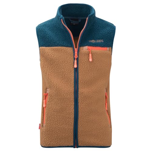Trollkids Kids Hemsedal Vest 98, almond von Trollkids