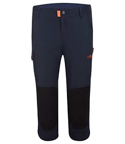 Trollkids Kinder Hammerfest 3/4 Trekking Hose, Marineblau/Orange, Größe 122 von Trollkids