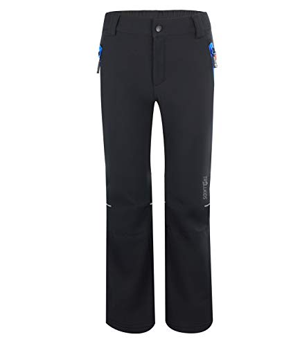 Trollkids Kinder Hemsedal Softshell Trekkinghose Wanderhose, Schwarz/Mittelblau, Größe 140 von Trollkids