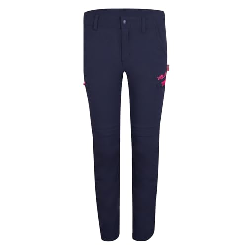 Trollkids Kids Kjerag Zip Off Pants 140, Navy/pink von Trollkids