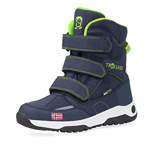 Trollkids Kinder Lofoten Winter Schuhe, Marineblau/Vipergrün, Größe 26 von Trollkids