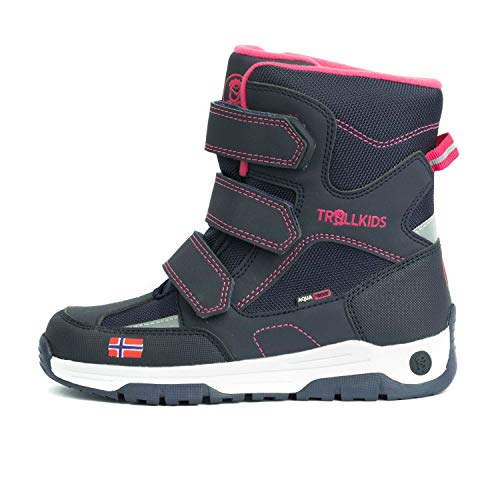 Trollkids Kinder Lofoten Winterstiefel Winter Schuhe, Marineblau/Pink, Größe 26 von Trollkids