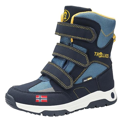 Trollkids Kinder Lofoten Winterstiefel Winter Schuhe, Stahlblau/Schwarz, Größe 29 von Trollkids