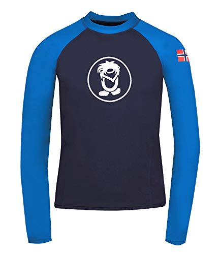 Trollkids Kinder Longsleeve Kvalvika, Marineblau/Mittelblau, Größe 164 von Trollkids