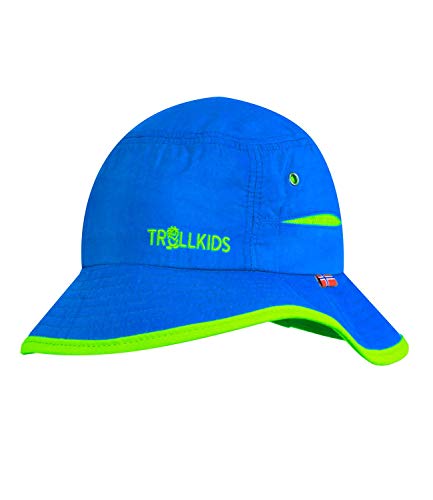 Trollkids Kinder Mütze Trollfjord, Mittelblau/Hellgrün, Größe Medium von Trollkids