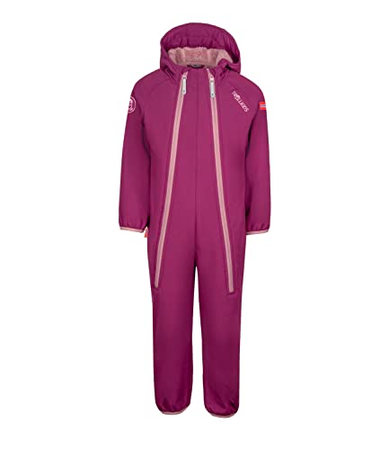 Trollkids Kinder Nordkapp Softshell Overall Einteiler, Maulbeere/Orchidee, Größe 80 von Trollkids