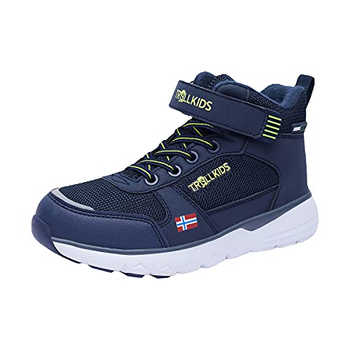 Trollkids Kinder Outdoorschuh Stavanger, Marineblau/Lime, Größe 31 von Trollkids