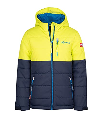 Trollkids Kinder Skijacke/Winterjacke Hemsedal, Marineblau/Blau, Größe 104 von Trollkids