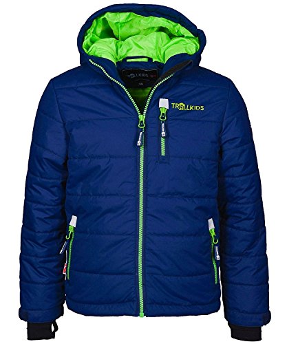 Trollkids Kinder Skijacke/Winterjacke Hemsedal, Marineblau, Größe 104 von Trollkids