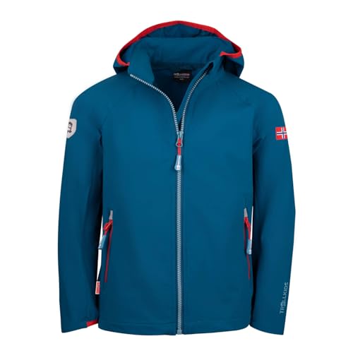 Trollkids Kids Kvalvika Jacket 152, Petrol von Trollkids