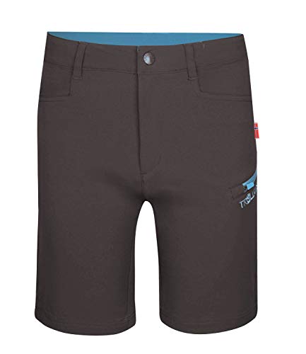 Trollkids Kinder Softshell Shorts Haugesund, Anthrazit/Blau, Größe 134 von Trollkids