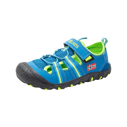 Trollkids Kinder Sport Sandale Sandefjord, Mittelblau/Limette, Größe 39 EU Trollkids Kinder Sport Sandale Sandefjord, Mittelblau/Limette, Größe 39 EU von Trollkids