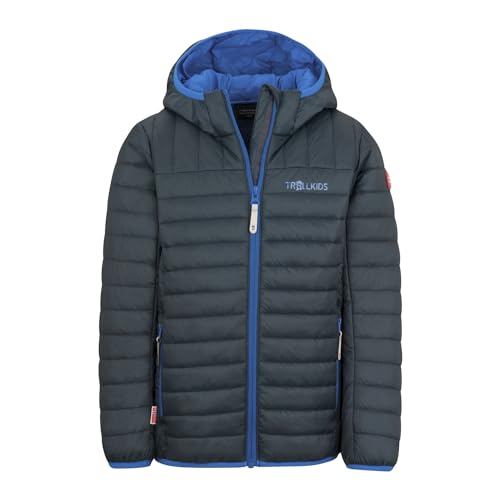 Trollkids Kinder Steppjacke Eikefjord, Dunkelblau/Kobaltblau, Größe 110 von Trollkids