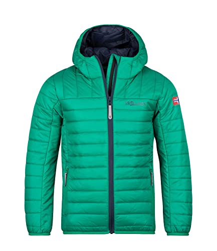 Trollkids Kinder Steppjacke Eikefjord, Pfeffergrün/Marineblau, Größe 104 von Trollkids