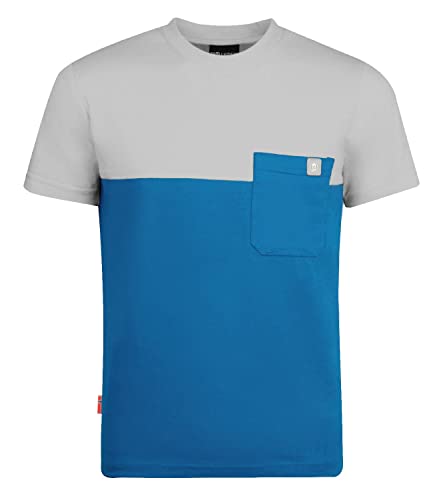 Trollkids Kinder T-Shirt Bergen, Leuchtendes Blau/wolkig grau, Größe 104 von Trollkids