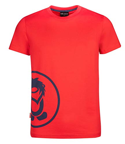 Trollkids Kinder T-Shirt Kroksand, Hellrot/Mystikblau, Größe 116 von Trollkids