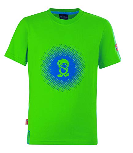 Trollkids Kinder T-Shirt Pointillism, Hellgrün/Blau, Größe 164 von Trollkids