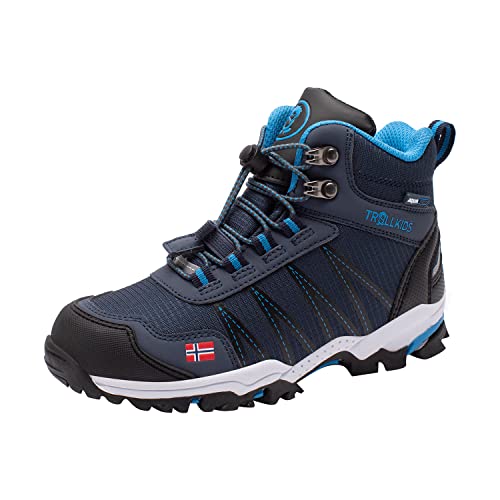 Trollkids Kinder Trolltunga wasserdichter Wanderschuh Mittel, Marineblau/Mittelblau, Größe 29 von Trollkids