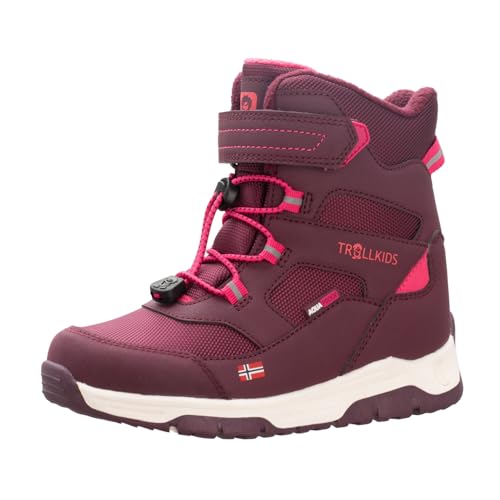 Trollkids Kinder Winterboots Lofoten, Burgunderrot/Magenta, 34 von Trollkids