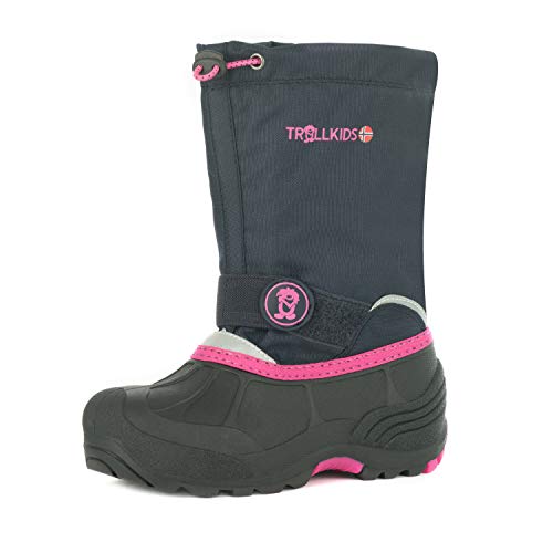 Trollkids Kinder Winterschuh Telemark XT, Marineblau/Magenta, Größe 25 von Trollkids