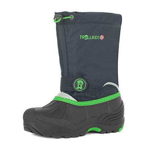 Trollkids Kinder Winterschuh Telemark XT, Marineblau/Vipergrün, Größe 25 von Trollkids