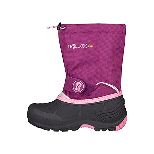 Trollkids Kinder Winterschuh Telemark XT, Rot/Antikrosa, Größe 28 von Trollkids