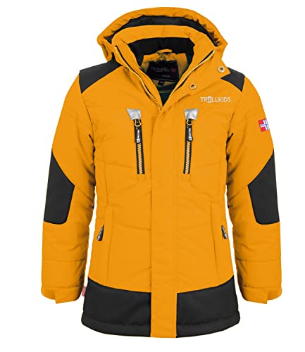 Trollkids Kinder gefütterter wasserdichter Winter-Parka, Gold-Gelb, Größe 164 von Trollkids