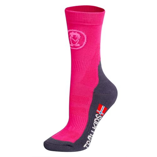 Trollkids Kids Trekking Mid Cut Socks II 26, bright pink von Trollkids
