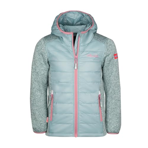 Trollkids Kinder hybride Fleece-Jacke Skabu, Gletschergrün/Orchidee, Größe 92 Trollkids Kinder hybride Fleece-Jacke Skabu, Gletschergrün/Orchidee, Größe 92 von Trollkids