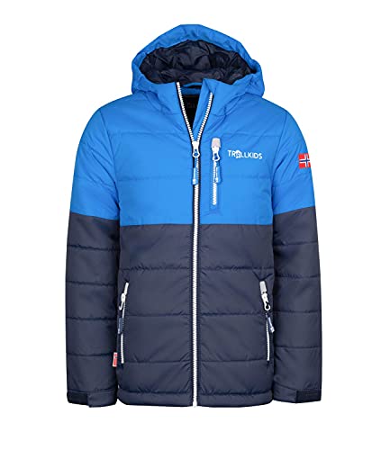 Trollkids Kinder Skijacke/Winterjacke Hemsedal, Marineblau/Weiß, Größe 104 von Trollkids