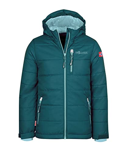 Trollkids Kinder Skijacke/Winterjacke Hemsedal, teal/aqua, Größe 104 von Trollkids