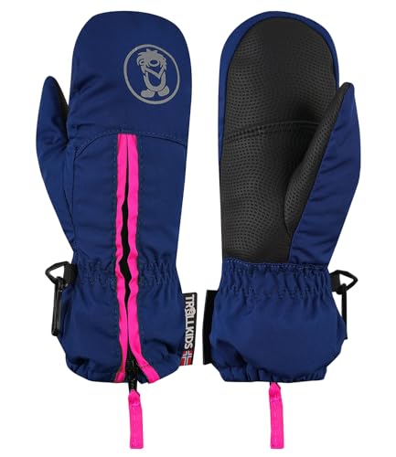 Trollkids Kids Troll Mitten 30, Navy/pink von Trollkids