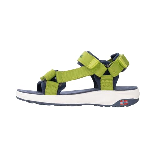 Trollkids Kids Lysefjord Sandal 35, kiwi/mystic blue von Trollkids