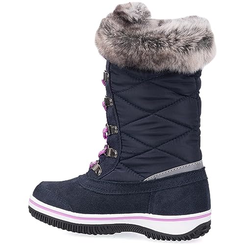 Trollkids Mädchen wasserdichte Winterschuhe Holmenkollen, Marineblau/Magenta, Größe 40 von Trollkids