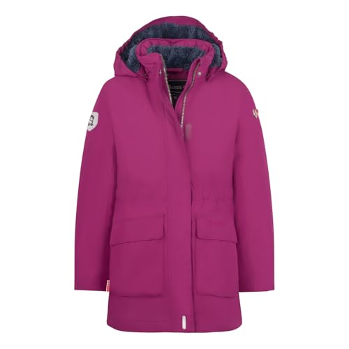 Trollkids Girls Alesund Coat 128, Plum/Navy von Trollkids