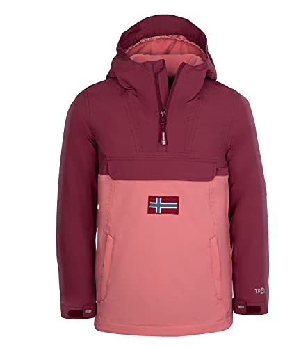 Trollkids Mädchen Anorak Kirkenes, Kastanienrot/Antikrosa, Größe 110 von Trollkids