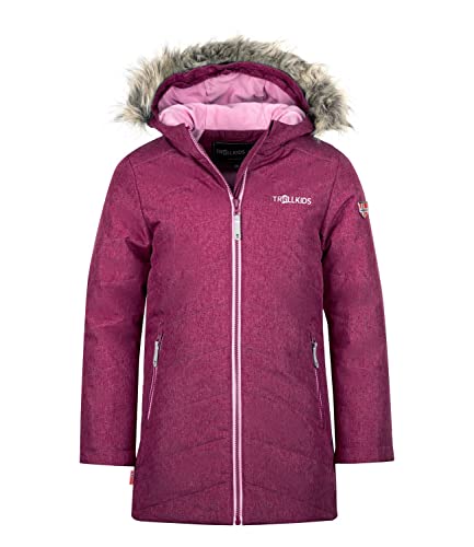 Trollkids Mädchen Lifjell wasserabweisende winddichte Ski Jacke Winterjacke, Pflaume/Violett, Größe 110 von Trollkids