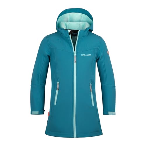 Trollkids Girls Lillesand Coat 110, Teal/Aqua von Trollkids