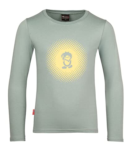 Trollkids Mädchen Pointillism Longsleeve, Gletschergrün/Limonade, Größe 140 von Trollkids