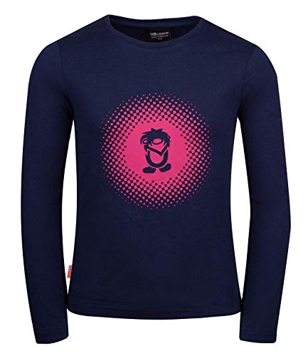 Trollkids Mädchen Pointillism Longsleeve, Marineblau/Magenta, Größe 110 von Trollkids