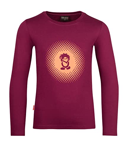 Trollkids Mädchen Pointillism Longsleeve, Maulbeere/Pfirsich, Größe 152 von Trollkids